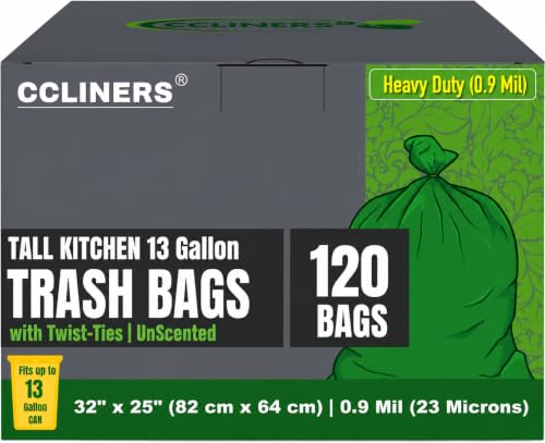 Biodegradable 13 Gallon Kitchen Trash Bags (120 count)