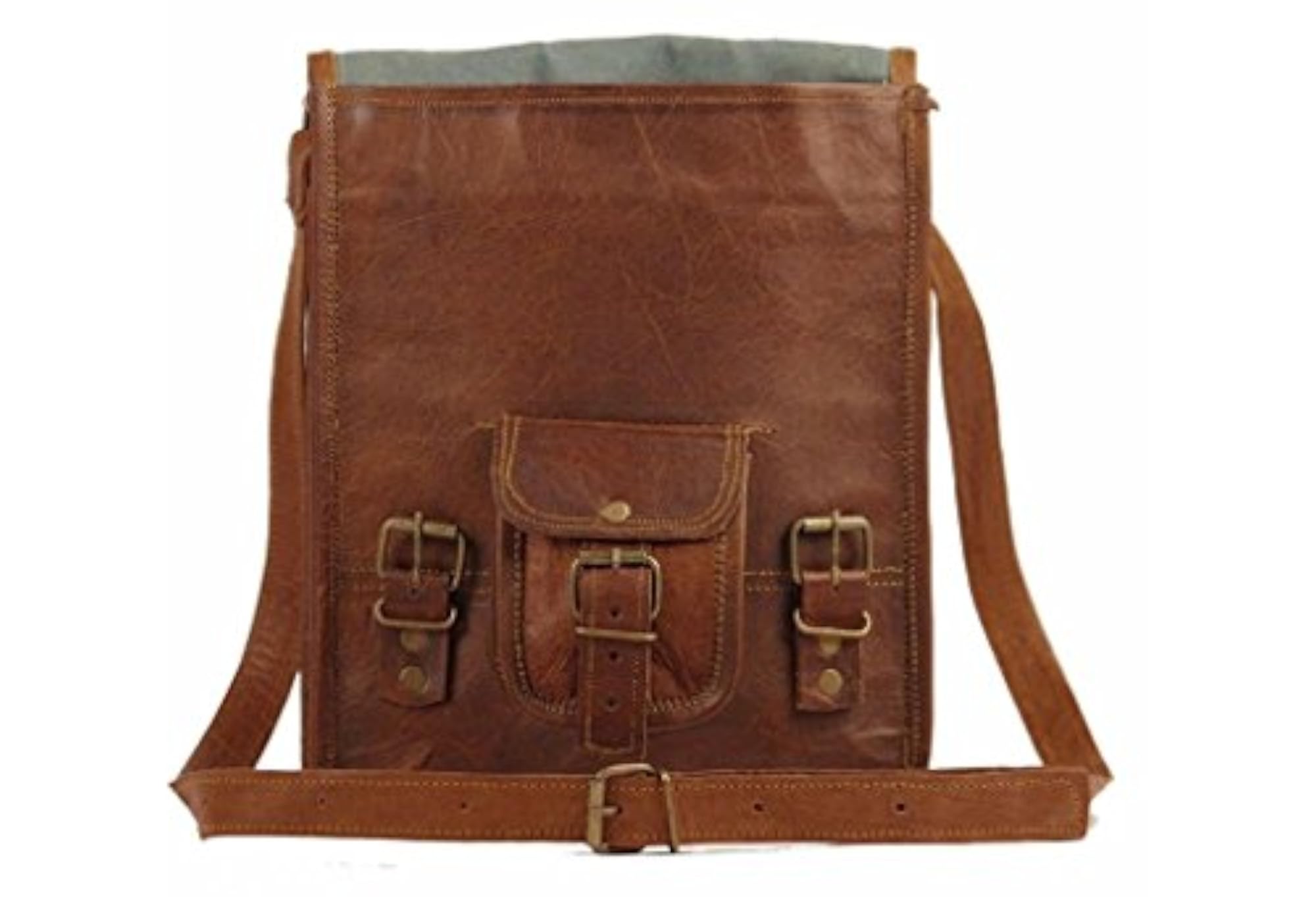 Original Leather Women's Vertical Sling Bag - Brown