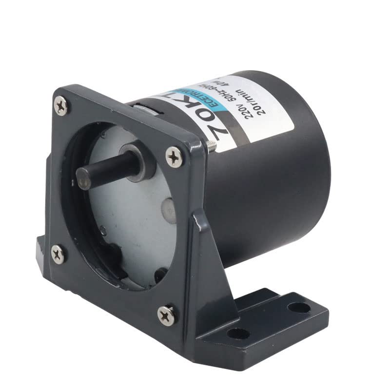 Davitu AC Motor - 220V AC 40W Gear Motor 70KTYZ Permanent Magnetic Synchronism Motor With Bracket - (Speed: 80rpm)