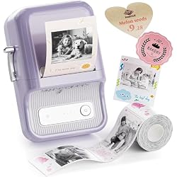 NIIMBOT B21 Pro Sticker Printer, 300DPI, Fun APP, Portable Inkless Label Printer, Bluetooth Sticker Maker for DIY Crafts, Notes, Scrapbook, Photo, Custom Labels & Gifts,Home Organization (Violet)