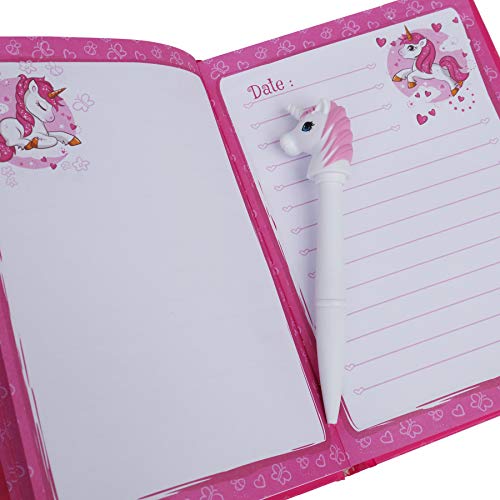 Monet Studios Unicorn Diary Secret Children's Kid's Journal A5 Notebook Pen Set With Padlock And Key Unicorn Theme (Unicorn) #TOP3