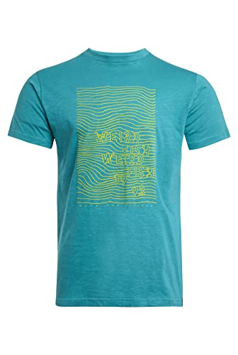 Weird Fish Wavelength Organic Cotton Graphic T-Shirt Viridis Size XL