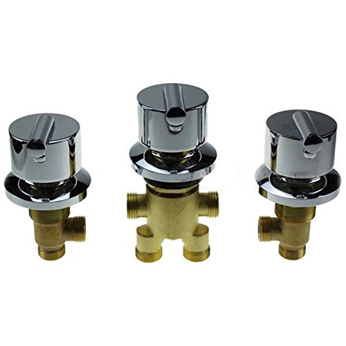 All copper bathtub set of taps for hot and cold water switch shower valve, five cylinder shower faucet 3pcs in set