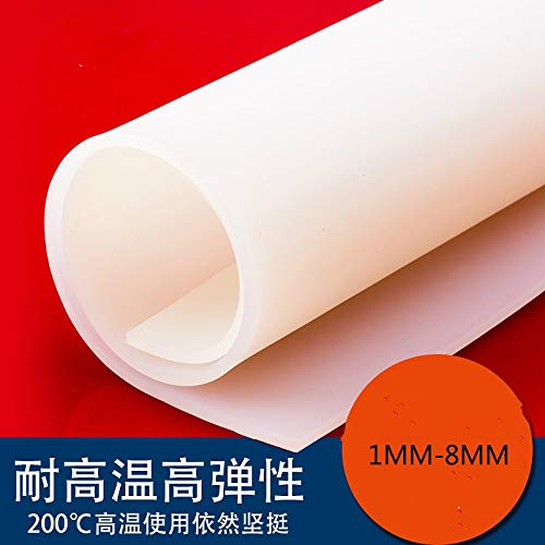 NO LOGO LSB-CHUNJIE3, 1pc 1,5 Millimetri / 2mm / 3mm / 4mm / 5mm / 6mm / 8mm di Alta qualità Latte Gomma di Silicone Bianco Foglio for Resistere Calore Cuscino Dimensioni 500x500mm