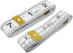 Bande de mesure sur mesure, 2PCS Bande de mesure de sot, 60” Tape de mesure pour le corps à coudre, centimètre et pouce Tape mesure, flexible