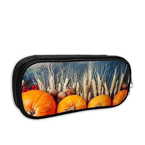 Preisvergleich Produktbild Bleistiftbeutel Thanksgiving Abstract Kürbishalter Mit Reißverschluss Schüler Briefpapier Tasche Stift Tasche Bleistift Fall Büro Frauen Gedruckt Männer Teenager Leichtes Langlebi