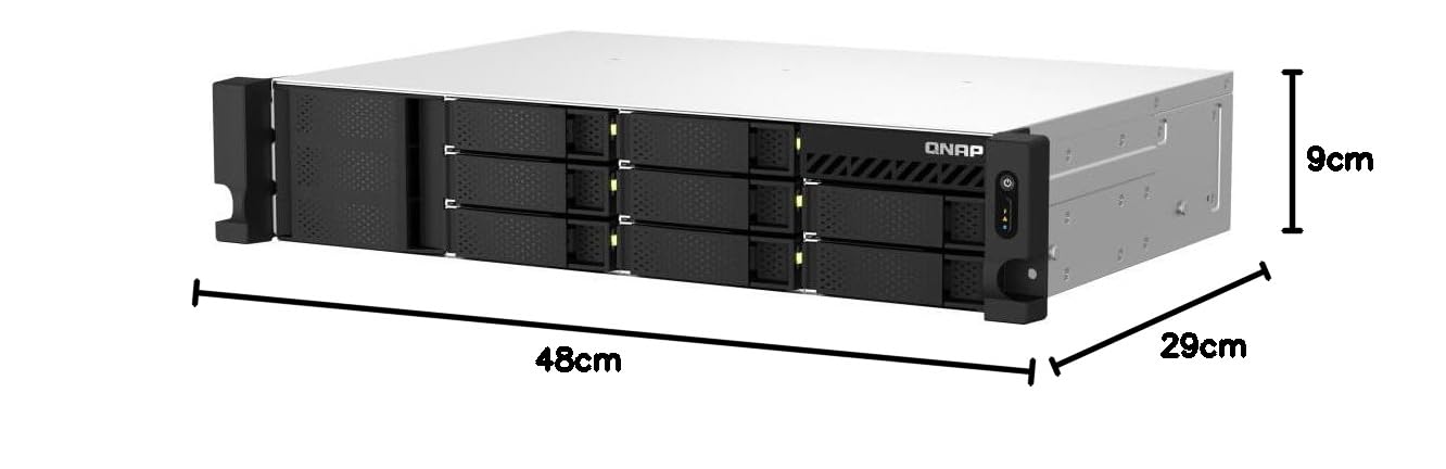 Qnap NAS-kompatibel TS-873AeU-RP-4G 0/8HDD 2U, Schwarz