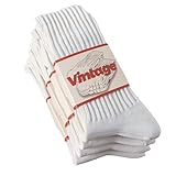 DAUCO 4 Pairs Natural 98% Cotton Socks for Women & Men Crew Seamless Cozy Fall Socks Breathable Unisex Slouchy Socks Size 10-13