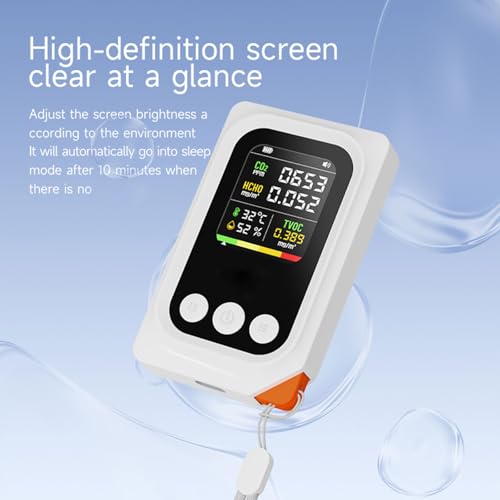 Détecteur de formaldéhyde moniteur CO2 capteurs d'air maison écran LCD - 6
