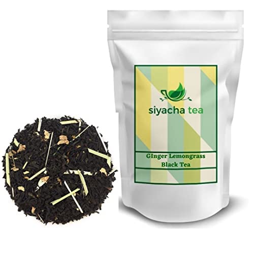Image of Siyacha Tea Ginger Lemongrass Black Tea, 250 Grams, Helps in Digestion, Natural Anti Oxidants Rich, Energy & Immunity Booster, Whole Loose Leaf Beverage, Makes 125 Cups (approx)