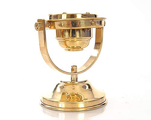 Brújula HomeRoots de madera 4.5 x 5 x 5.5 pulgadas miniatura 6