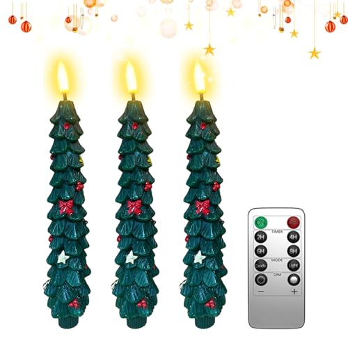 Velas LED sin llama | Velas eléctricas para árbol de Navidad con control remoto para vacaciones, luz de ambiente decorativa para mesas de comedor, alféizares de ventana, chimeneas, sala de estar