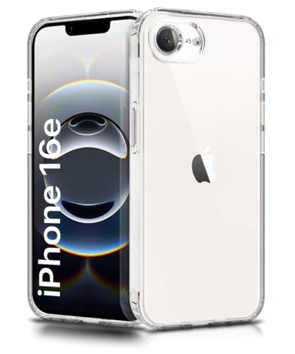 Image of WOW IMAGINE Transparent Back Cover Case for iPhone 16e | iPhone 17e | Raised Bumps for Full Device & Camera Protection Shockproof TPU Silicone Back Case Mobile Cover - Transparent