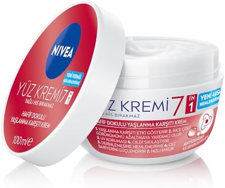 NIVEA Yaşlanma Karşıtı Yüz Kremi 100 ml, 24 Saat Nemlendirici Yüz Kremi, UV Koruması — Amazon ürün görseli