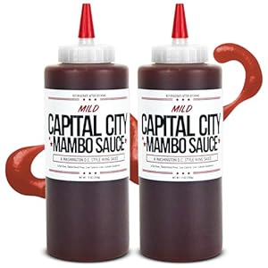 Capital City Mambo Sauce Mild | Washington DC Wing Sauces | Perfect Condiment for Wings, Chicken, Pork, Beef, Seafood, Burgers, Rice or Noodles | 12 Fl Oz (2 Pack)