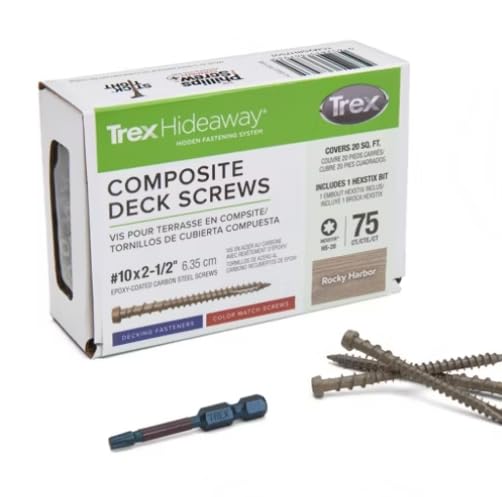 Trex Color Match Deck Screws 2-1/2" 75ct (Beach Dune/Jasper/Golden Hour)