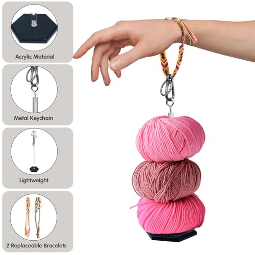 Image of Wrist Yarn Holder, Portable Yarn Ball Holder for Crocheting, Acrylic Yarn Minder Stand Knitting Accessories for Yarn Storage and Organizer for Knitting Lover