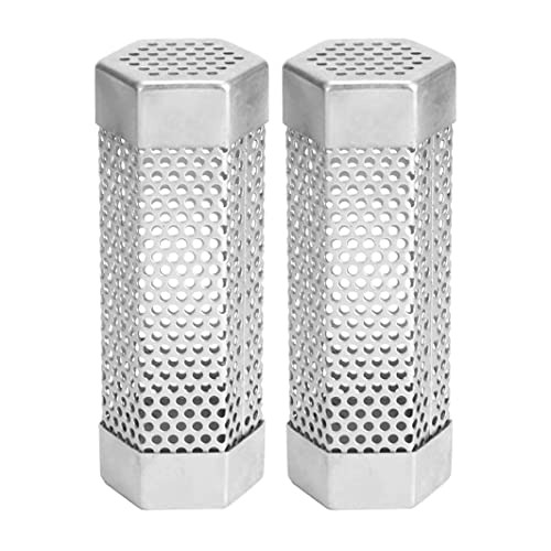 Wresetly 2 unids ahumador tubo 6 ahumadores tubo para, accesorios inoxidables para barbacoas de carbón