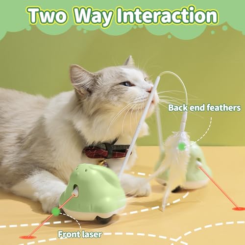 LYASIL 3 in 1 Interactive Cat Toys for Indoor Cats,Automatic Cat Laser Toys,Electric Moving Cat Toy for Home Alone Cats,Self Play Kitty Toys for Indoor Cats