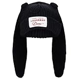 Bunny Ears Hat Beanie with Ears Long Ears Grunge Hat Winter Cap Warm Knit Rabbit Crochet Cap