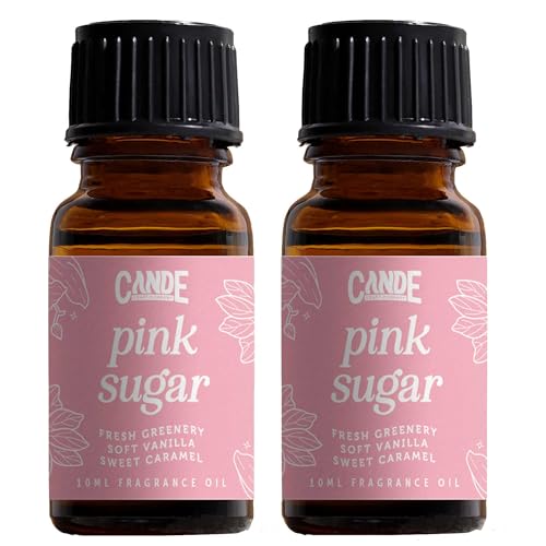 Image of CANDECraftCo Premium Fragrance Oil - Diffuser Oils Fragrances Scented for Home, Candle Soap Making Supplies, Aromatherapy Blends for House (0.34 Fl Oz) (2-Pack, Pink Sugar)
