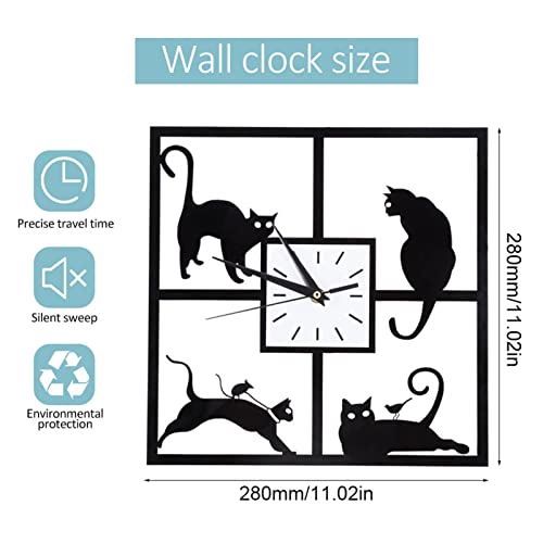 Wall Clock,Modern Silent Wall Clock Does Not Tick Silver Aluminum Frame Glass Cover Decorate Bedroom and Living Room - Image 3