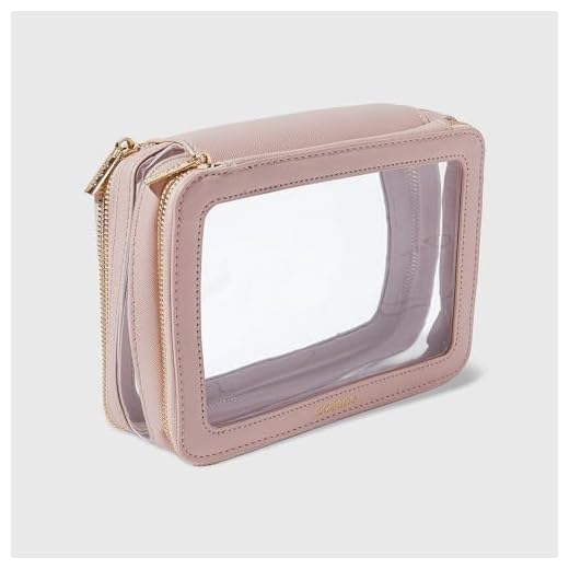 Nécessaire Nude com Transparência - Double Crystal Case