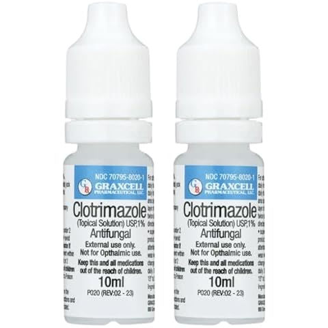 Graxcell Maximum Strength Clotrimazole 1% Antifungal Topical Solution | Fast-Acting Relief for Athlete's Foot, Jock Itch, Ringworm | Soothes Itching & Burning (Pack of 2) Cover