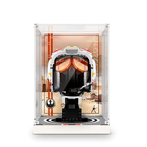 Vitrina para Lego Casco de Luke Skywalker 75327, Caja de exhibición acrílica de 3 mm para Lego 75327 (no incluye modelos)