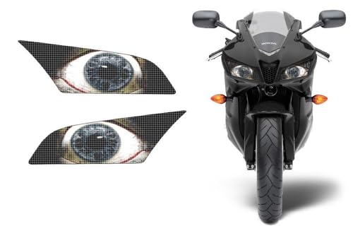 AMR Racing Sport Bike Headlight Eye Graphics Decal Cover Compatible with Honda CBR 600RR 2009-2012 - Bloodshot