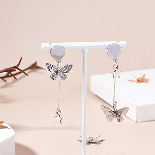 CHGCRAFT-20Pcs-2-Colors-Filigree-Butterfly-Charms-Pendants-with-Crystal-Rhinestone-Brass-3D-Butterfly-Beads-Charms-for-DIY-Earring-Bracelet-Necklace-Jewelry-Findings-Pendant-12x20x47mm-Platinum-and-Go