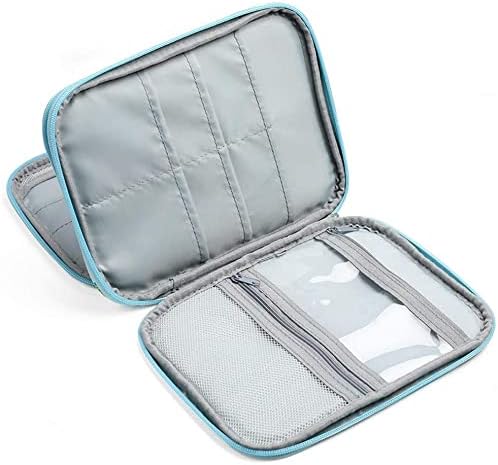 Miniatura 4 de Bolsa organizadora de agujas de tejer y ganchos de ganchillo con cremallera, bolsa de almacenamiento portátil de viaje para agujas circulares,