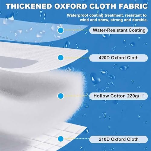 Portable Ice Fishing Tent for 4-6 People, Windproof Thermal Pop-Up Shelter with Hub-Style Design, Durable 420D 3-Layer Fabric for Winter Fishing & Camping - Green