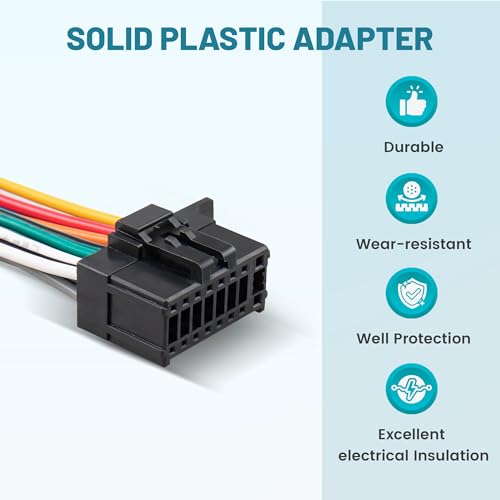 Image of NuIth 16 Pin Pioneer Radio Stereo Wiring Harness Power Speaker Plug DVD Power Cord Replacement for Pioneer DEH AVH AVIC MVH FH SPH AVH4000NEX AVH-4100NEX AVIC-6100NEX