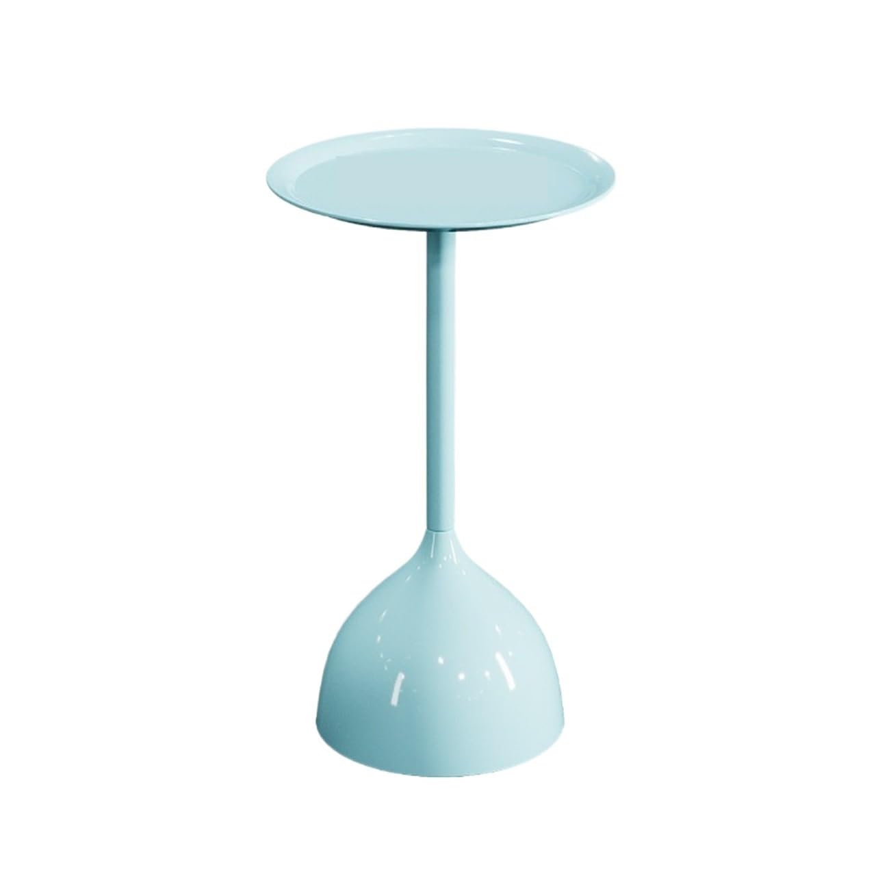 Tavolino Rotondo Con Vassoio Tavolo Rotondo Colorato | Mobili creativi for la dopamina, for il tempo libero, caffè, soggiorno, divano(Blue)