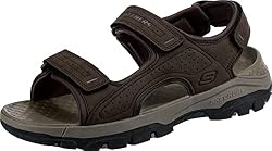 Skechers TRESMEN GARO, Sandalias para Hombre, Chocolate Synthetic, 43 EU