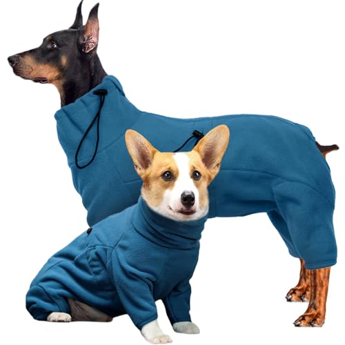 ROZKITCH Fleece Full Body Dog Suit, Pet Windproof Warm Cold Weather Jacket Vest Cozy Jumpsuit...