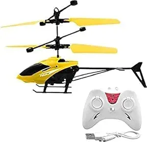Apni Dukan Apna Store RC Flying Helicopter Remote Control Toys with 3D Light Toys for Kids (Yellow)