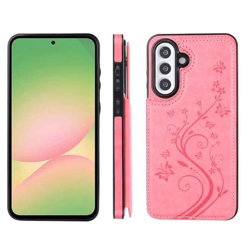 Genérico compatible para Samsung Galaxy A13 5G/4G Color: (rosa) Funda tipo cartera de piel con mariposa