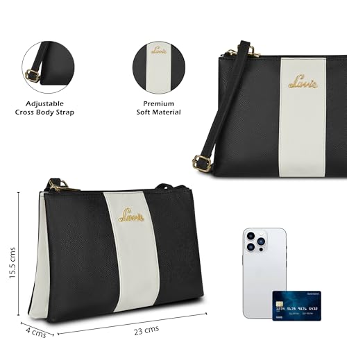 Image of Lavie Women's Lynn 2C Colorblock Crossbody Sling Bag | Top Zip Sling Bag | Ladies Purse Handbag | Gift for Women