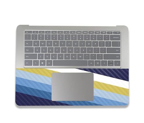 Image of MightySkins Carbon Fiber Skin Compatible With Microsoft Surface Laptop Studio 2 (2023) Full Wrap Kit - Cool Stripes | Protective, Durable Textured Carbon Fiber Finish | Easy To Apply | Made in the USA