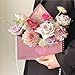 Snacko 5 Pieces DIY Floral Arrangement Box - Romantic Flower Gifts for Special Occasions(Pink)