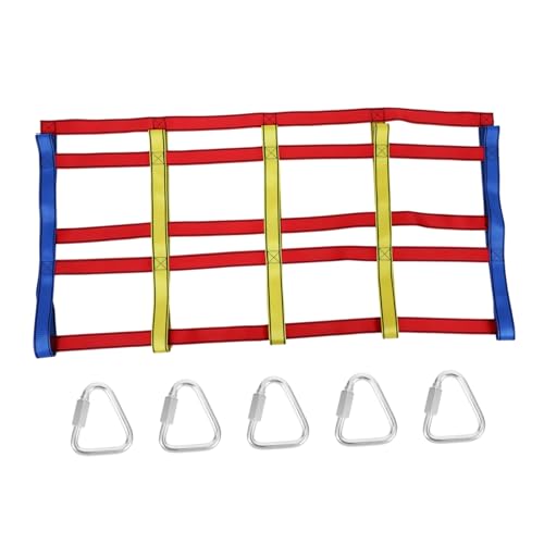 BESTonZON 1 Set Rainbow Climbing Net Durable Outdoor Plaything for Climbing Exercising Engaging Pendant for Skill Development Fun