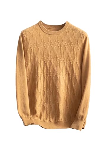 Men's Pure Cashmere Sweater O-Neck Knit Pullover Business Casual Sweater