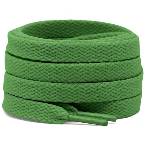 Image of DELELE 2 Pair Super Quality 24 Colors Flat Shoe laces 5 /16 inch Wide Shoelaces for Athletic Running Sneakers Shoes Boot Strings