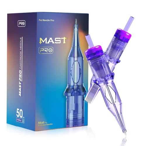 Image of Mast Tattoo Pro Tattoo Cartridges 50Pcs Assorted Mixed Sizes #10 Standard Magnum 5M 7M 9M 11M 13M Disposable Tattoo Needles Kit for all styles