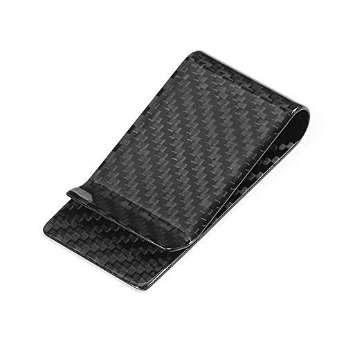 Credit Card Holder Sun Visor - Carbon Fiber Money Clip Front Pocket Wallet, Universal Car Carbon Fiber Visor Fashion Wallet Credit Card Money Holder Bill Clip