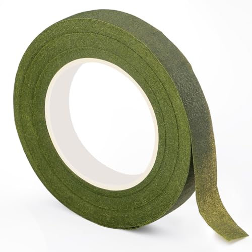 Rouleaux Ruban de Fleuriste,Rouleaux de ruban de fleuriste Vert,ruban Adhésif Floral 20m*12mm,Ruban Adhésif Floral Vert Floratape pour Bouquet DIY,Scotch fleuriste pour Tiges de Fleuriste