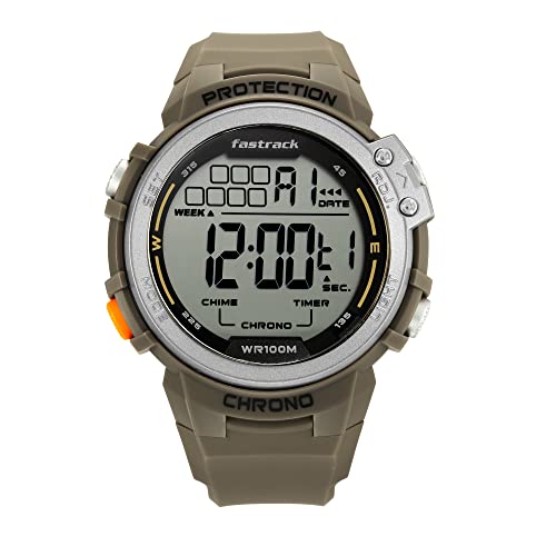 Fastrack Streetwear Digital Dial Green Silicone Strap Watch for G...