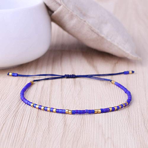 Image of C.QUAN CHI Handmade Friendship Beaded Bracelet Adjustable Colorful Miyuki Beads Bracelet